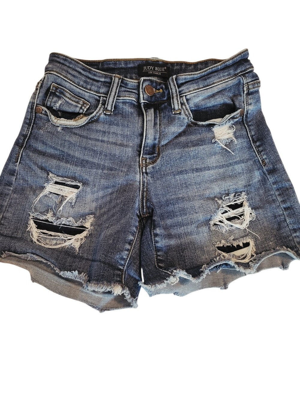 Judy Blue Denim Shorts Distressed Cut Off  Womens Size S JB15206MD